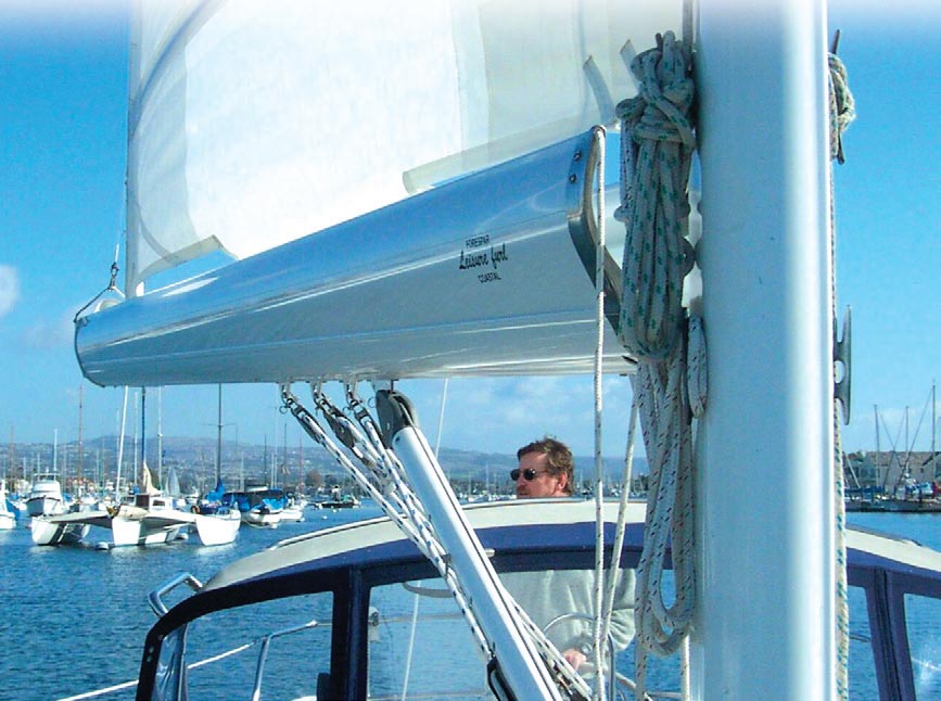 in boom furling catamaran